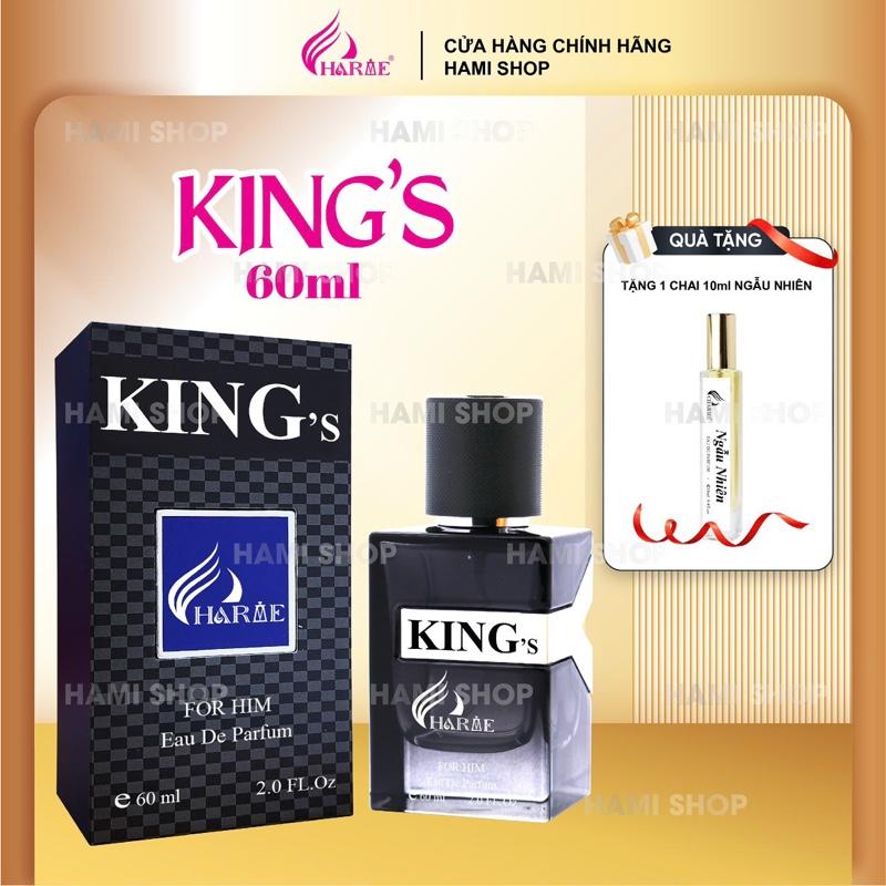 CHARME PERFUME Nước hoa KING's 60ml dành cho Nam dạng xịt Thơm Lâu [tặng kèm 10ml]