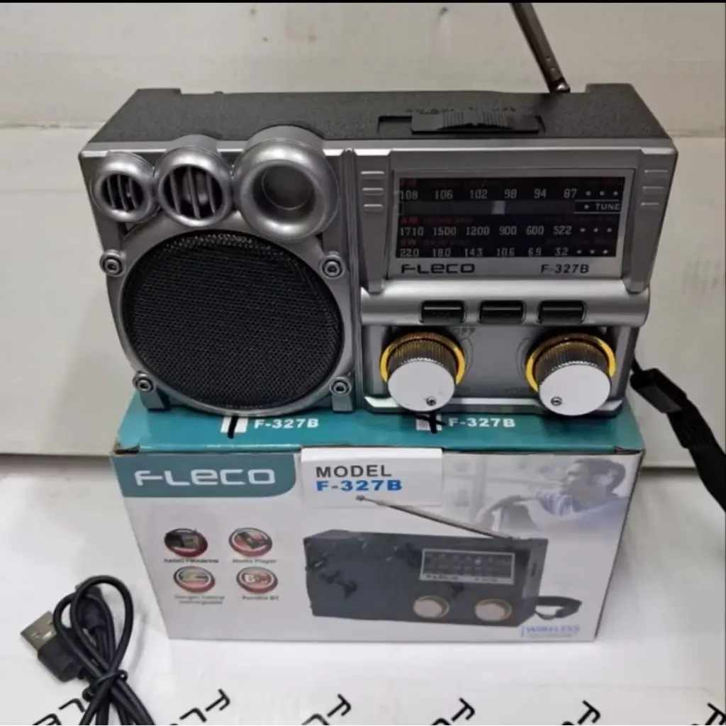 COD RADIO FLECO Speaker Bluetooth Model F-327B FM/AM/SW 3 Band Speaker Radio Speaker Jadul Radio