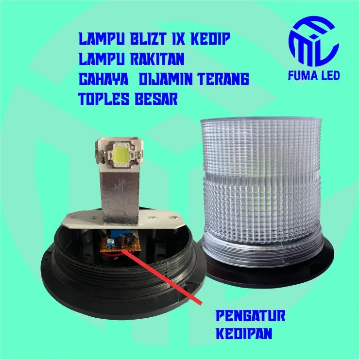 LAMPU ROTARi TOPLES BESAR 1X KEDIP , LAMPU ROTARi , LAMPU BLIT PESAWT