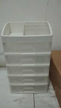 Product Review of Rak Kosmetik 5 Susun Laci Tarik Organizer Meja Rias Kamar Storage Serbaguna Plastik Putih Aesthetic Bagus from c**6 0