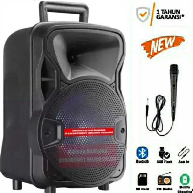 SPEAKER SUBWOOFER KIMISO Mkc-3381SPEAKER SUBWOOFER 6.5INC FREE MIC KAROEKE SUPER BASSS
