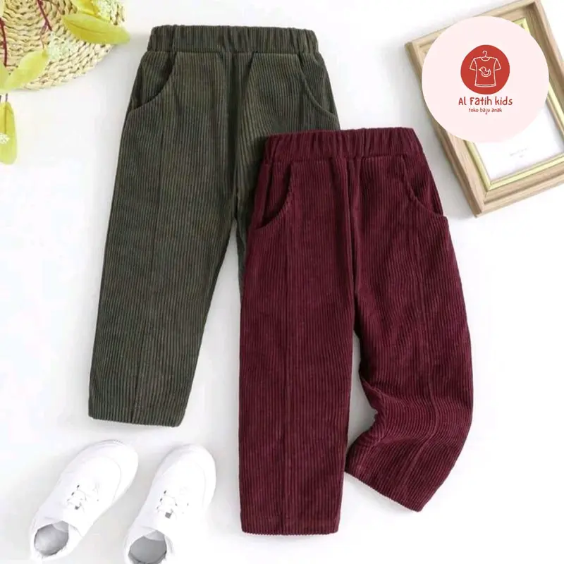 Celana anak Panjang Corduroy - long pants corduroy anak Laki-Laki Perempuan Usia 2-12 Tahun ( bisa beli 2 pcs paket hemat ) - Fashion 0