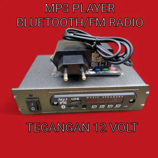 MP3 PLAYER BLUETOOTH /FM/RADIO +ADAPTOR 12 VOLT
