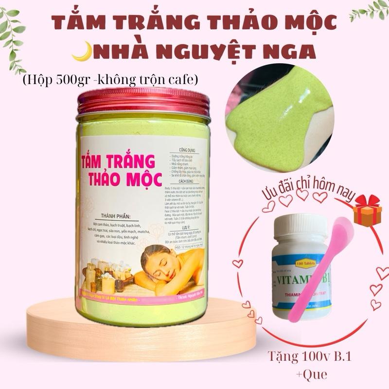 [Tặng 100v B.1+que] Bột Tắm Trắng Thảo Mộc Sữa Non (Loại mịn không cafe) Hộp 500gr, Hỗ Trợ Dưỡng Trắng, Tẩy Da Chết, Dưỡng Ẩm, Mềm Mịn Mướt Da