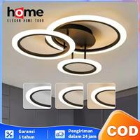 Gambar E.Home Lampu Plafon Ruang Tamu Minimalis Nordic Lampu Hias Plafon LED 3 Warna Kamar Tidur Ruang - Persegi-4, Tidak ada remote dari Elegan Home Kab. Tangerang 1 Tokopedia