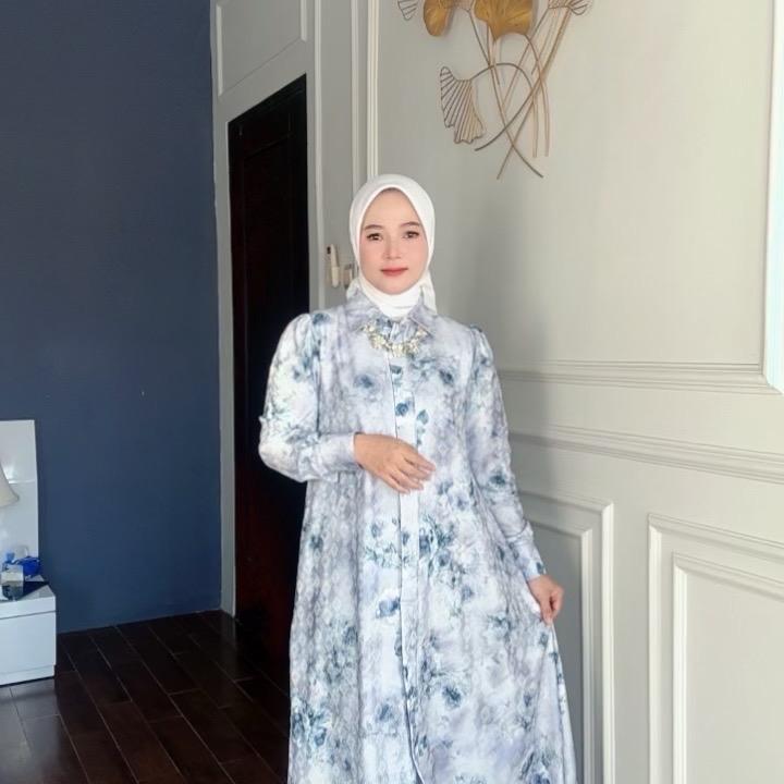 MECA dress Lebaran 2025 bahan jaguard viscose by Azasyagallery Gamis Wanita 4