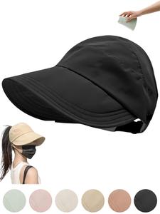 Sombrero para el sol con visera ajustable, se ajusta a todos los tamaños de cabeza, fibra de poliéster cómoda y multiusos, sombrero deportivo, sombreros multicolores, tamaño ajustable