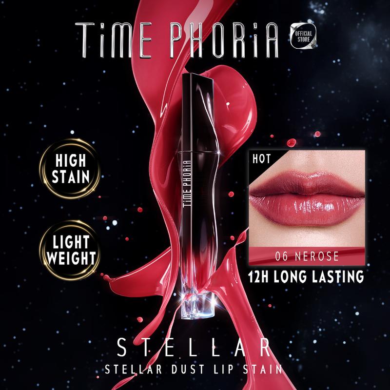 TIME PHORIA - STELLAR DUST LIP STAIN 5ML| Son môi, son tint, son bóng, son kem,…