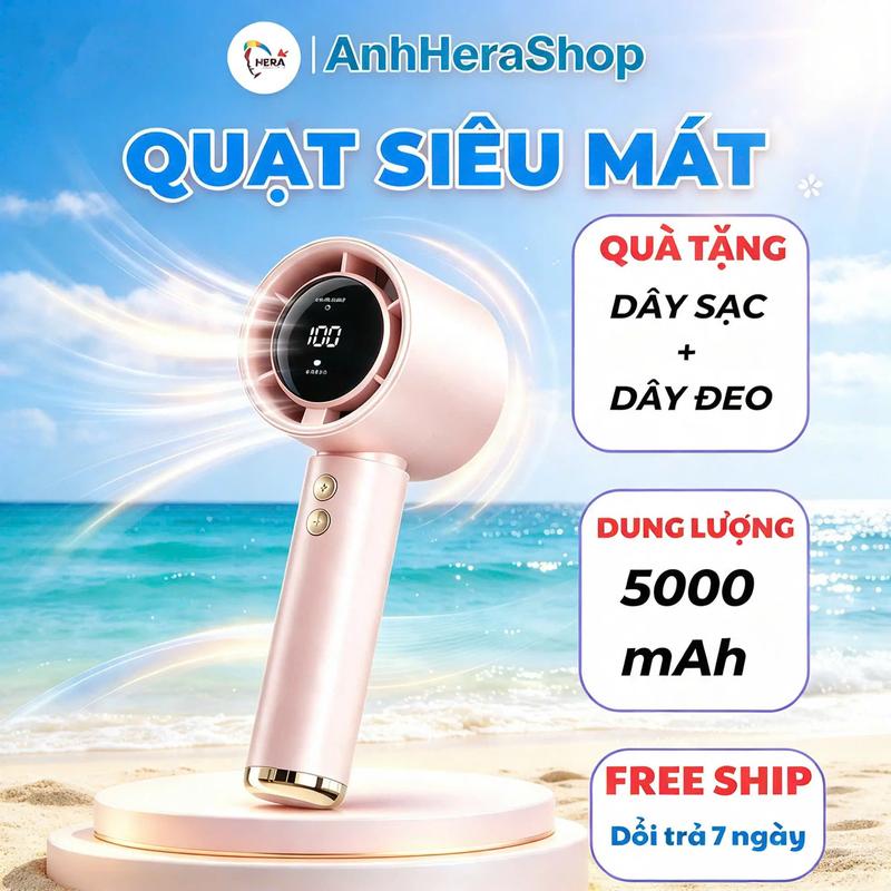 [Xả Kho] Quạt M2 mini cầm tay di động có thể sạc gió mạnh 100 tốc độ turbo phản lực màn hình có hiển thị pin