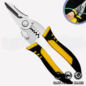 Tang Potong Kabel Gunting Kupas Kawat Listrik AWG Cable Cutter Stainless Gagang Anti Slip