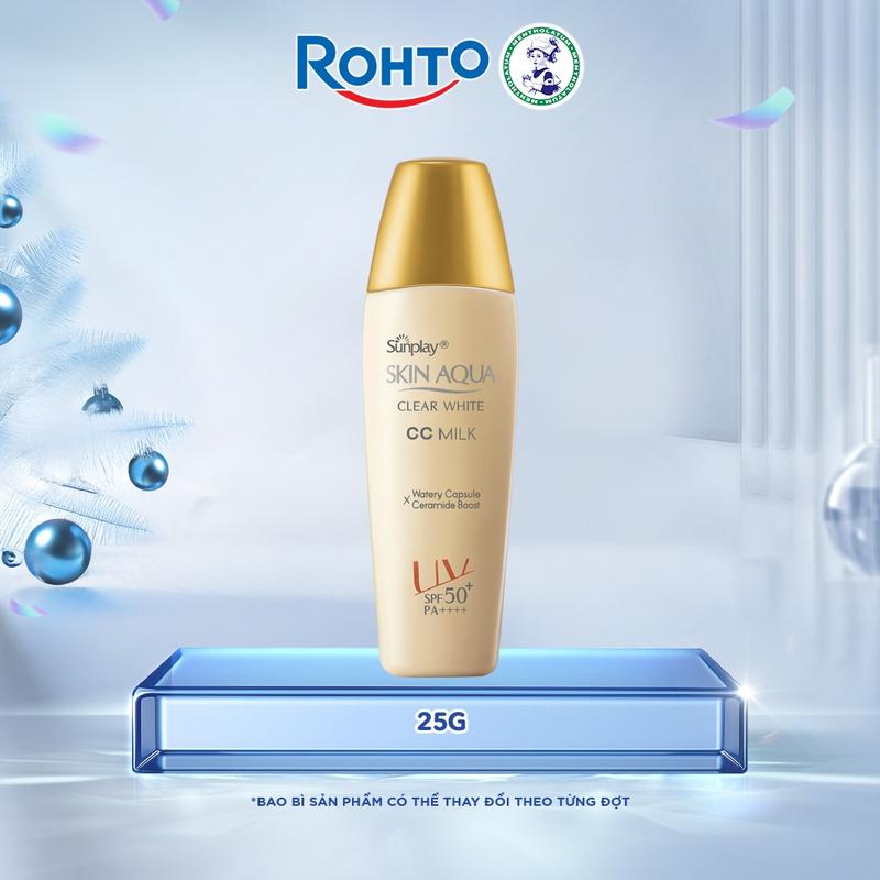 Kem chống nắng dạng sữa Sunplay Skin Aqua Clear White CC Milk 25g