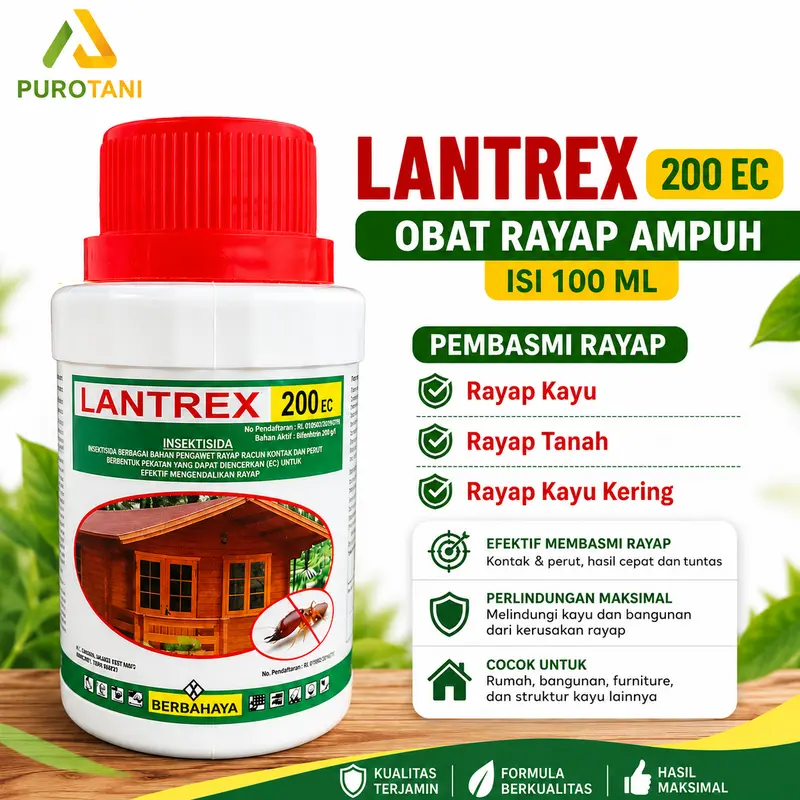 Lantrex Obat Rayap Lantrex 100ml & 200 EC 400 EC Anti Rayap Ampuh Basmi Hama Pengawet Kayu Termitisida Konsentrat Tinggi