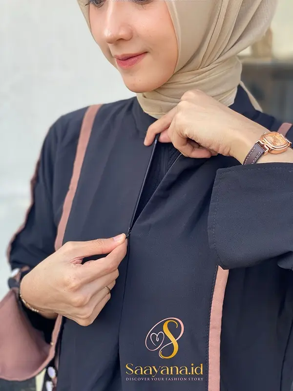 QAMARI gamis abaya muslim terbaru 2025 - matterial wolpeach grade A - size S-M L-XL Wanita Dress Syari 6