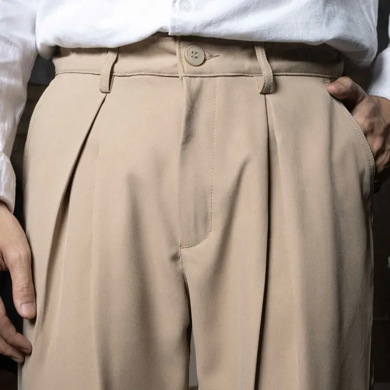 SETS - Khaki Pleated Trousers 5