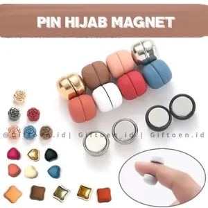 Pin Hijab Magnet Multifungsi dengan Desain Beragam Warna dan Bentuk untuk Gaya Hijab Anda