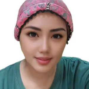 Kupluk Kerpus Topi Hijab Turban Instan Praktis Kerudung Turki Wanita Ciput Katun Dewasa Hitam Motif Dewasa Desain Instan Ikat Belakang Kepala