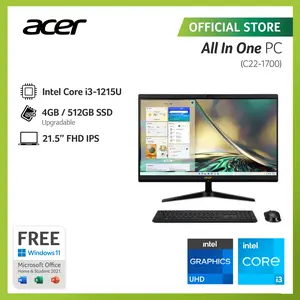 ACER ASPIRE ALL IN ONE DESKTOP AIO C22-1700-i3-512 [21.5"/INTEL i31215U/4GB*1/SSD 512GB*1/WINDOWS11+OHS] DQ.BJPSN.001