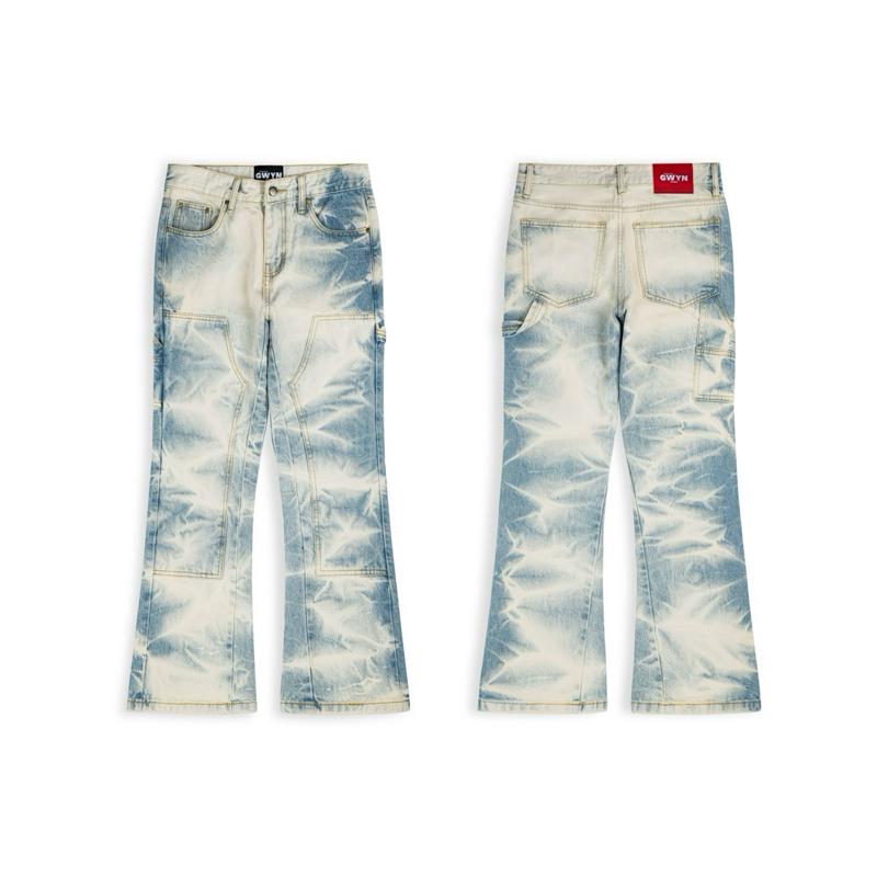 Quần Double Knee Flare Jeans Light Blue Nam Menswear
