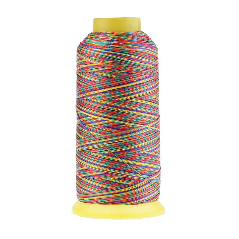 Sợi may Polyester, màu cầu vồng, 1200m mỗi cuộn, thích hợp cho quần áo Thủ Công 4