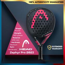 HEAD Zephyr Pro 2023 padelracket, zwart/blauw