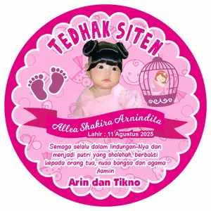 STIKER TEDAK SITEN PUPUTAN KELAHIRAN BULAT