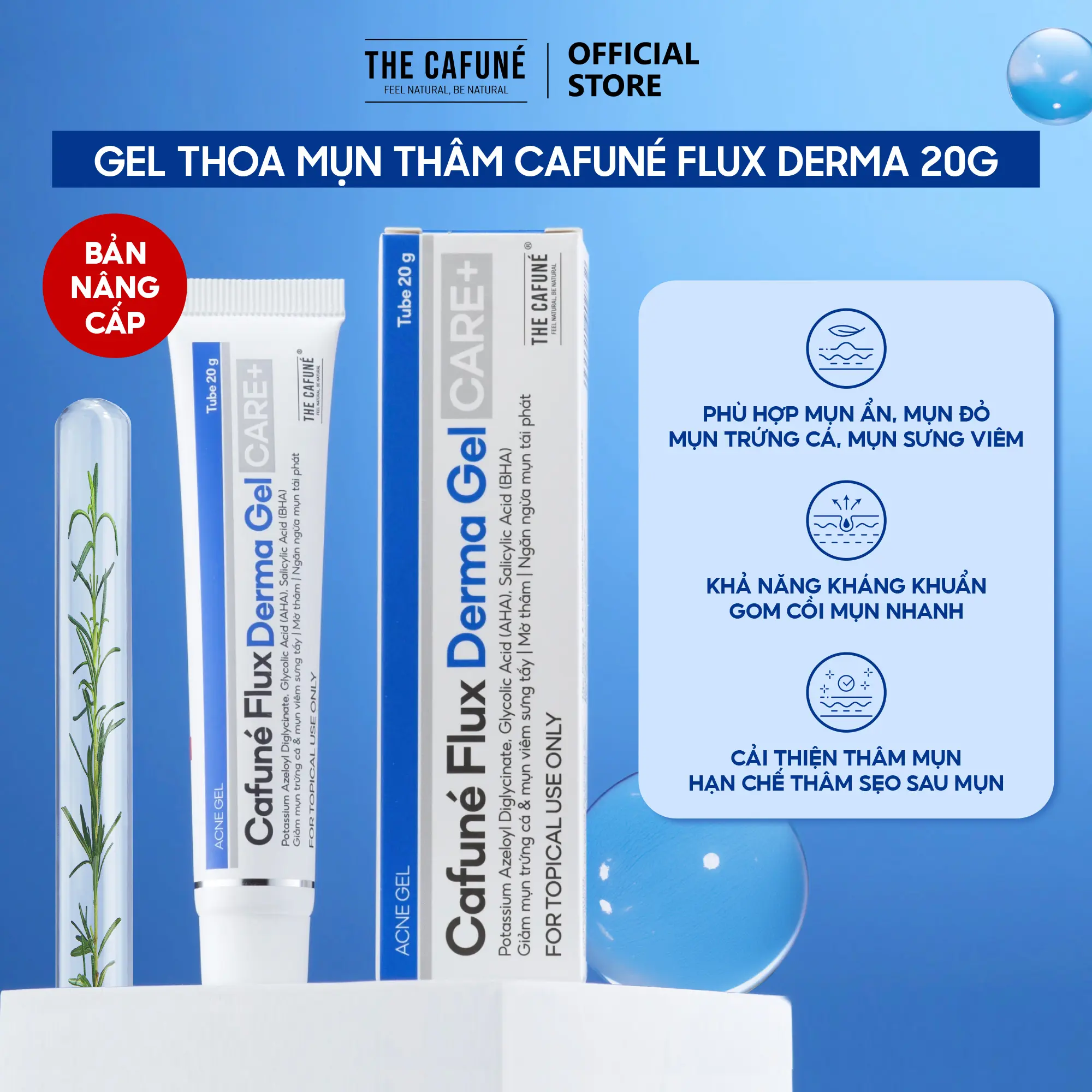 Gel Chấm Mụn Mờ Thâm Cafuné 20G Không Chứa Paraben Kiểm Soát Lỗ Chân Lông Acne Treatments Skincare Chăm Sóc Da