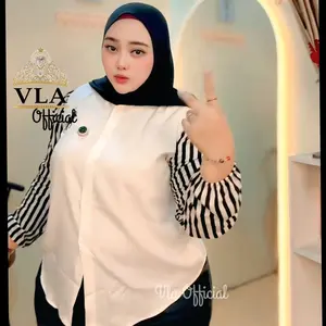 VLA - JELITA Kemeja Wanita Kekinian Viral LD 90 100 110 120 130 Bordir Elegan Terbaru 2026 Full Kancing Cocok untuk Berbagai Acara