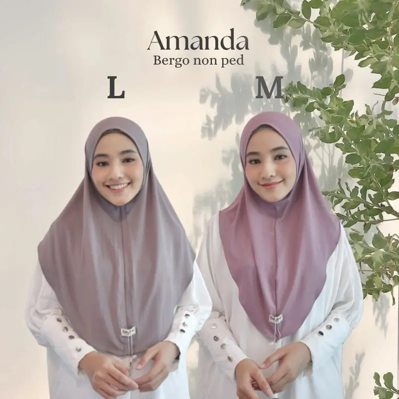 AMANDA SIZE L | Hijab Instan Daily NONPED Premium | Bergo Instan Premium | Hijab Bergo Jersey 3
