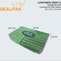 Gambar Paper Lunchbox Sekat 5 / Kotak Nasi / Kotak Bento / Dus Nasi (Motif) - MOTIFMENU25PCS  dari SEALPAK Kota Administrasi Jakarta Pusat 4 Tokopedia