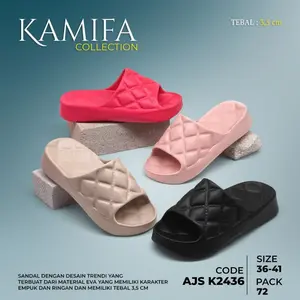 SANDAL WANITA MINIMALIS ELEGAN  BAHAN EVA FOOD GRADE • SOL ANTI LICIN • HARGA OBRAAL GILA