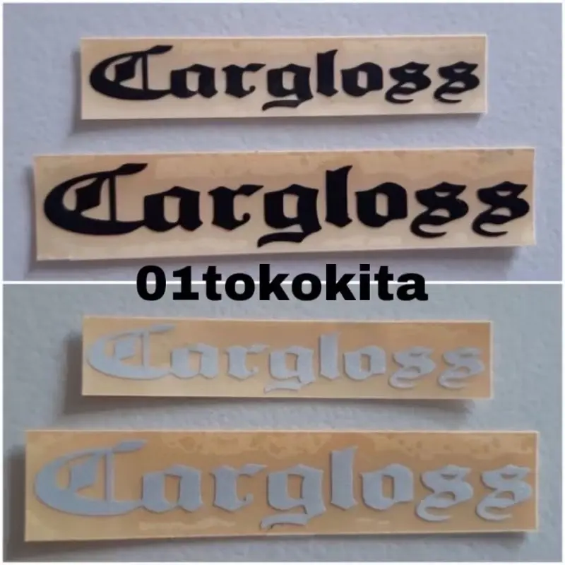 ￼Stiker cuting  motor CARGLOS helm bogo retro dapat 2 pcs besar dan kecil sticker cutting logo helm bisa buat visor helmet termurah Motorcycle