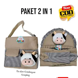 Paket 2in1 Tas Dan Samping Bayi Boneka Paketan Bayi Hemat