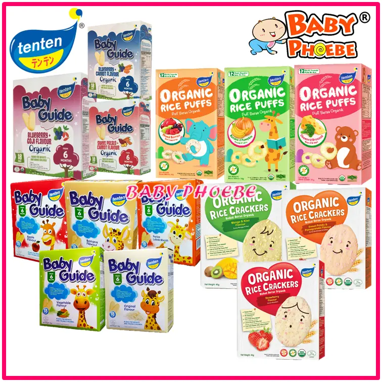 Tenten Baby Guide Baby Rice Rusk Rice Cracker Biscuit (1pc) Biskut Bayi Makanan Baby
