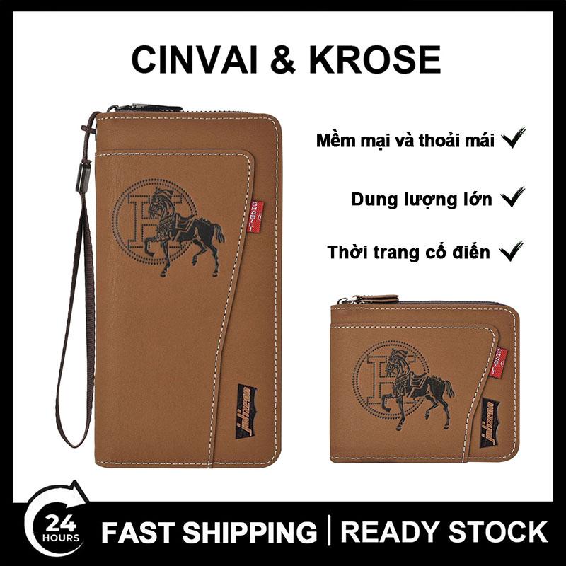 Ví nam, ví dài, ví cầm tay, ví đựng điện thoại, ví đựng thẻ, ví đựng tiền Xu có dây kéo, ví đựng thẻ ID, ví vuông đa chức năng, làm bằng da PU, với nhiều ngăn Wallet Hình Chữ Nhật