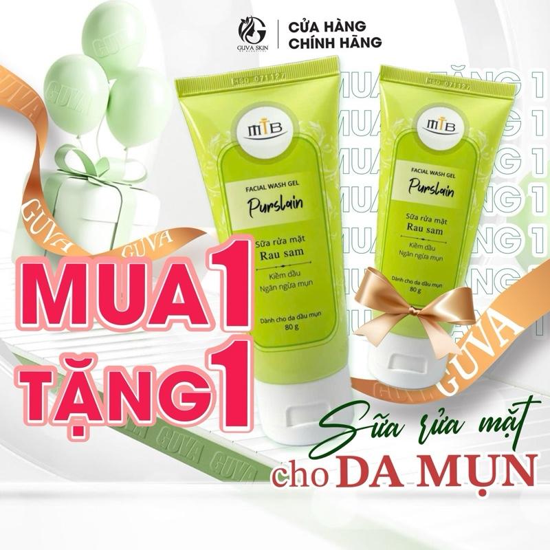    MUA 1 TẶNG 1    MUA 2 TẶNG 2     MUA 3 TẶNG 3  Sữa Rữa Mặt Chiết Xuất Rau Sam MTB Giảm Mụn - Hỗ trợ Làm Sạch  Kiềm Dầu Nhờn Kháng Viêm  Ngăn Ngừa Mụn 80g 