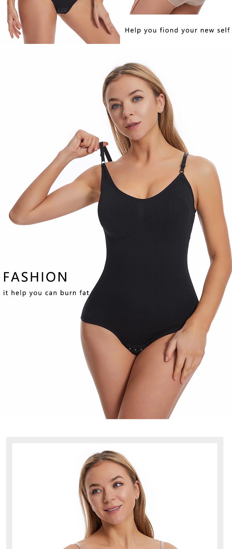 Product Introduction of Slim + convenient one-piece body shaper for women with belly-tightening, button-down, crotch-lifting, hip-lifting and body shaping 11