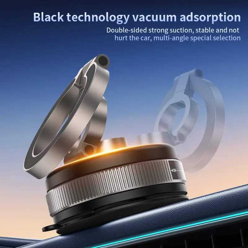 360° Rotating Magnetic Mobile Phone Holder, Car Mobile Phone Holder, Magnetic Desktop Mobile Phone Holder, Portable Travel Mobile Phone Holder, Vacuum Adsorption Magnetic Mobile Phone Holder