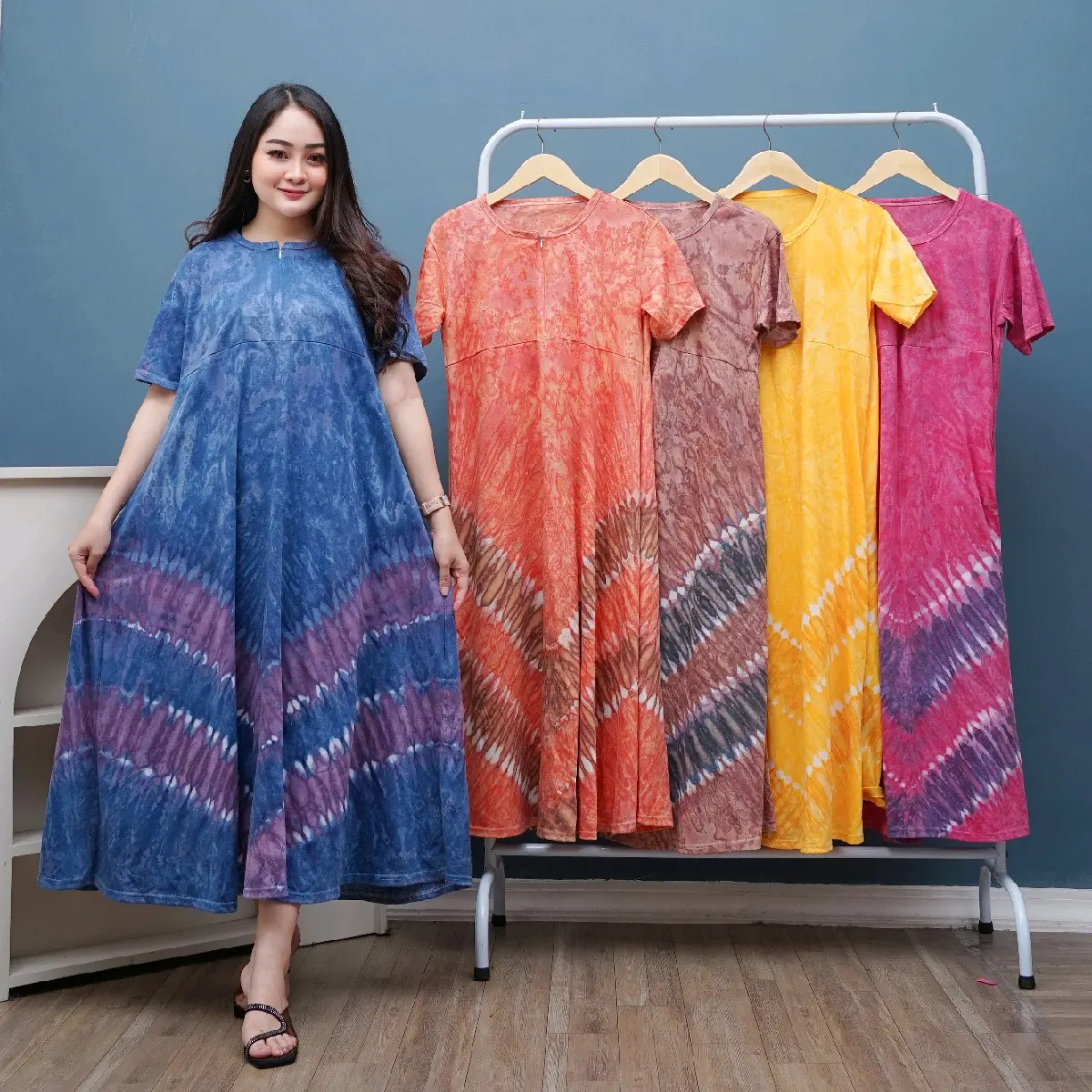 DASTER SEMATA KAKI BUSUI BUMIL JUMBO BAHAN KAOS Dress Nyaman Ibu Menyusui Hamil Katun Combed