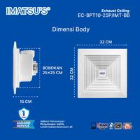 Gambar IMATSU'S Ceiling Exhaust Fan 10 Inch 220V Exhaust Plafon Penghisap Udara Ventilasi Kamar Mandi Toilet Dapur dari Kipas Online CKE Kota Administrasi Jakarta Barat 3 Tokopedia