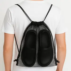 tas serut transparan/tas jaring olahraga/tas jaring multifungsi pria wanita