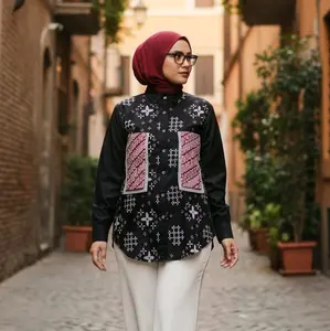 SAIARA KEMEJA BATIK ZEMIMA HITAM