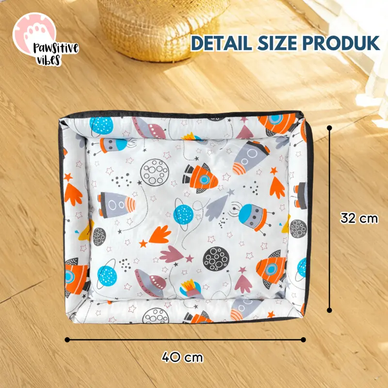 Pet Bed - Alas Tidur Kucing Anjing Kelinci Puffy - Kasur Tidur Kucing Anjing Premium - Alas Tidur Hewan Peliharaan - Kasur Kucing Empuk - Cat Bed 3