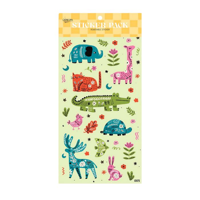 Gambar Capricorn Design Sticker Pack Label Motif Animal STR 005 - ANIMAL dari Capricorn Design Kota Tangerang Selatan Tokopedia