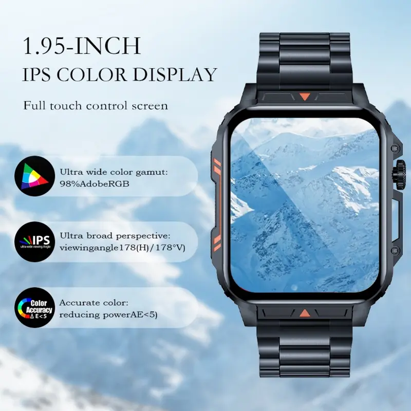 LIGE 2025 Jam Tangan Pintar Baru untuk Pria Panggilan Bluetooth Monitor Kesehatan Dengan Senter 100+ Mode Olahraga Smart Watch 3