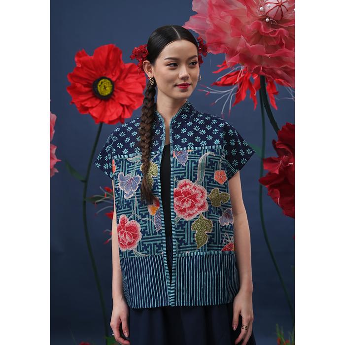 Gambar NONA RARA - Dhira Encim CNY T5288, Baju kerja batik blouse wanita modern - ALL SIZE dari Nona Rara Batik Kota Administrasi Jakarta Timur Tokopedia
