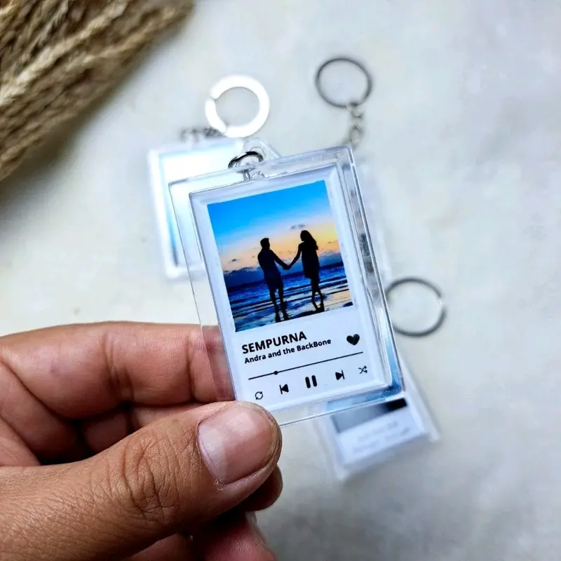 Gantungan Kunci Custom Foto dan Nama 2
