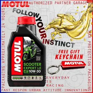 MOTUL SCOOTER EXPERT LE 10w30 800 ml dan 1000 ml  Pilihan kemasan OLI MOTOR MATIC HONDA YAMAHA IMPORT ORIGINAL Mesin Motorcycle