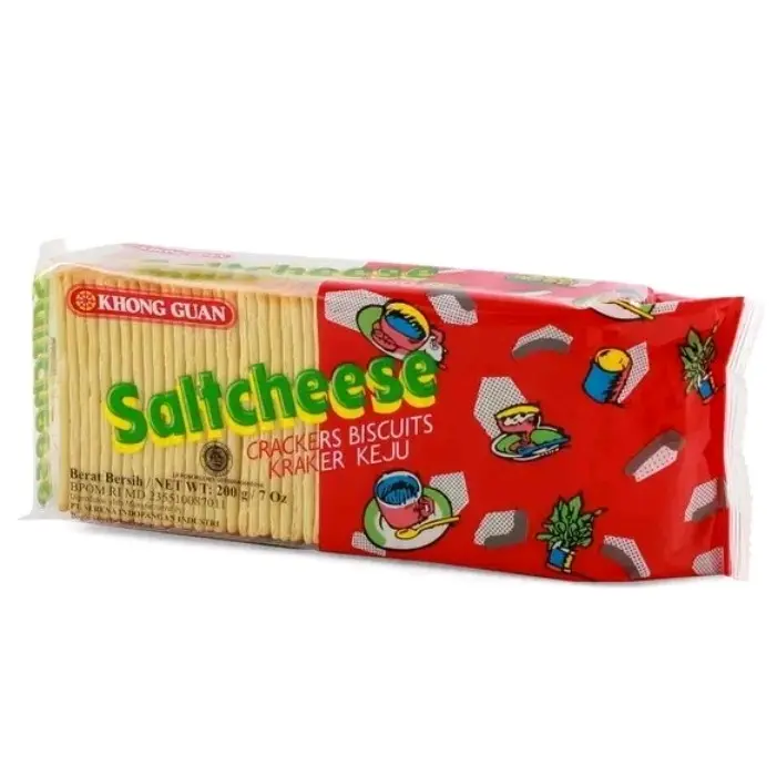 Paket 3pcs Khong Guan saltcheese crackers biskuit rasa keju @200g Food 6