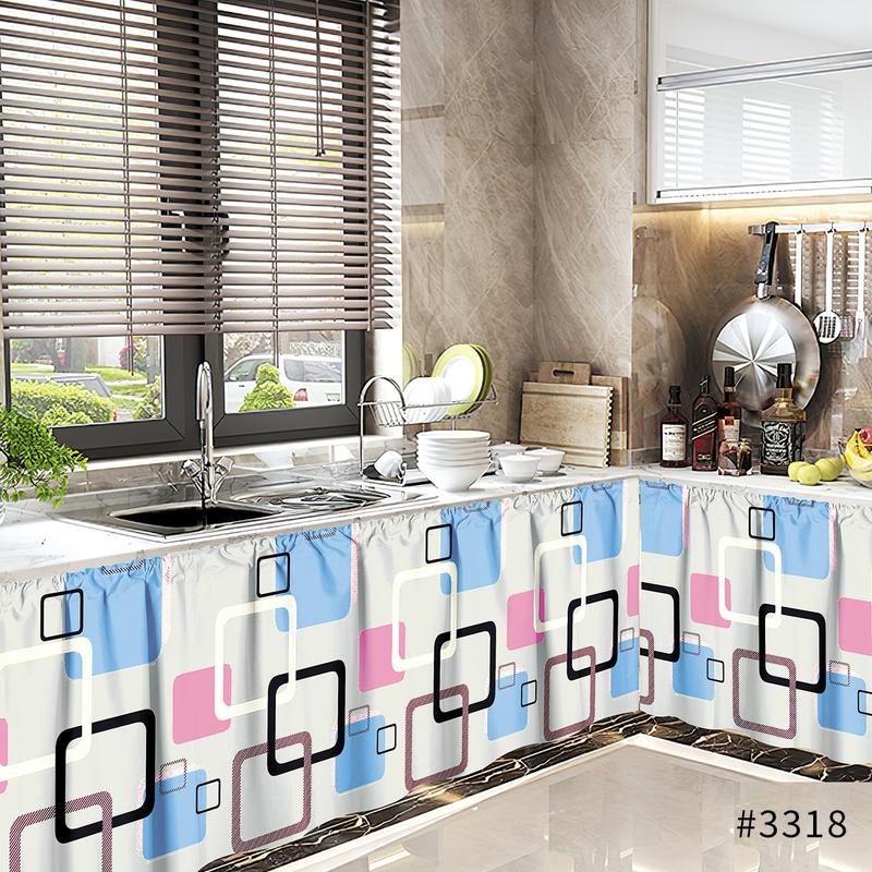 Product Introduction of HTC Kitchen Lababo Curtain 8pcs 100*70cm Short Cover Cabinet Sink  Classic Style [Free Shipping] 14