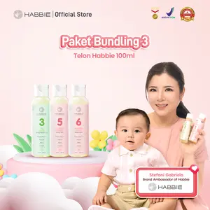 【Paket Bundle 3】Habbie Minyak Telon Flower & Series 100ml - Minyak Telon Baby Oil Wangi Tahan Lama/Wanginya Beda/Gantinya Parfum Bayi - Halal BPOM Mengandung Lavender Aman Untuk Kulit Perut Putih